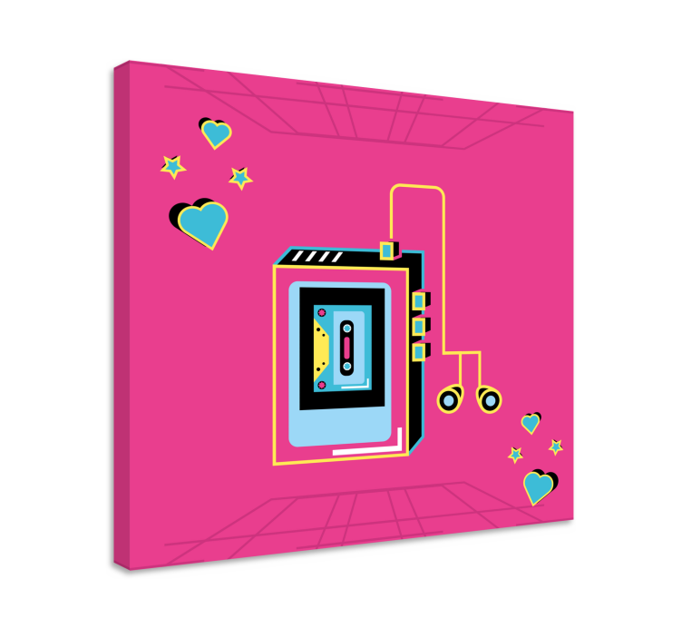 Cuadro musical cassette retro amor - TenVinilo