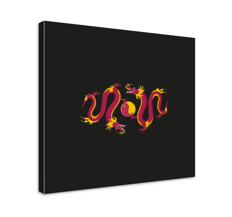 Cuadro de libélulas danza del dragón ardiente - TenVinilo