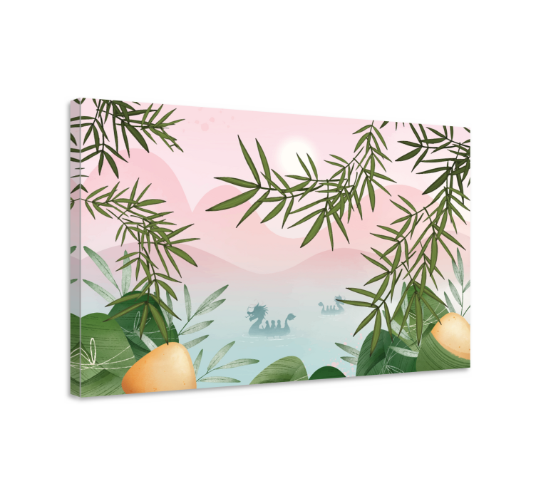 Cuadro de dinosaurios criatura majestuosa del lago - TenVinilo