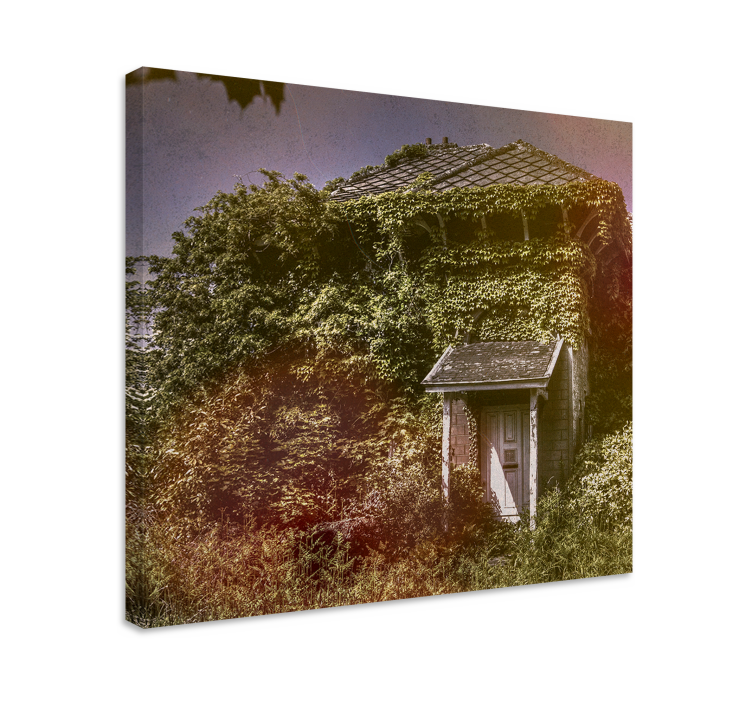 Cuadro estilo rústico cabaña rústica abandonada - TenVinilo