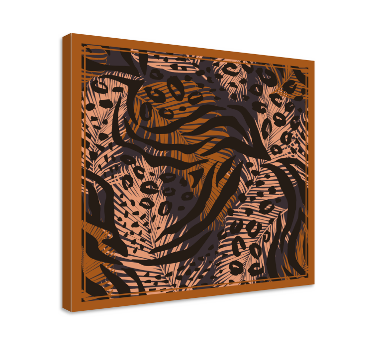 Cuadro animales patrones de leopardo estilizados - TenVinilo
