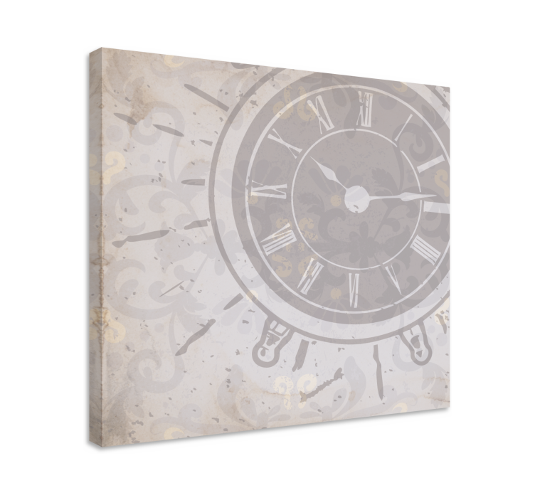 Cuadro vintage Reloj schabby chic blanco con palabras - TenVinilo