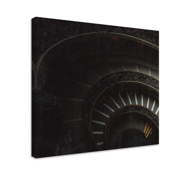 Cuadro abstracto profundidad de escalera en espiral - TenVinilo