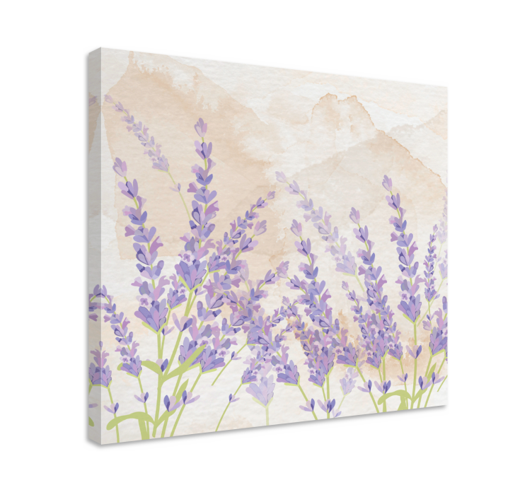 Cuadro de flores Pintura provenzal acuarela lavanda - TenVinilo