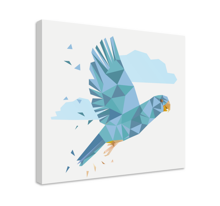 Cuadro aves pájaro azul volador - TenVinilo
