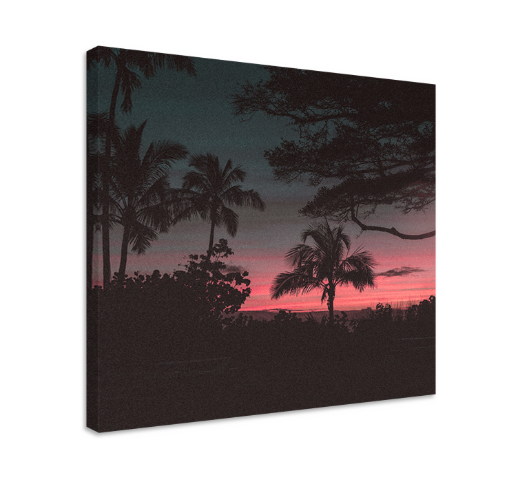 Cuadro paisajes atardecer tropical - TenVinilo