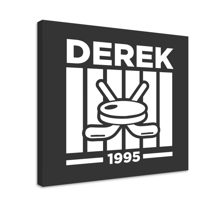 Cuadro juvenil diseño de hockey personalizado - TenVinilo