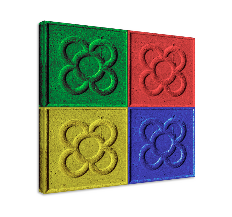 Cuadro para salón azulejos de Pop Art - TenVinilo