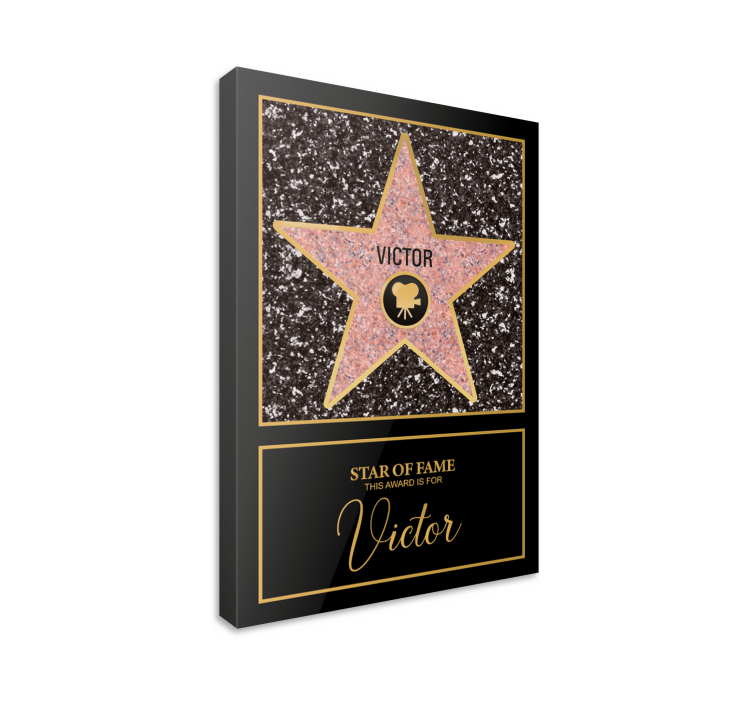 Cuadro para salón estrella de la fama personalizada - TenVinilo