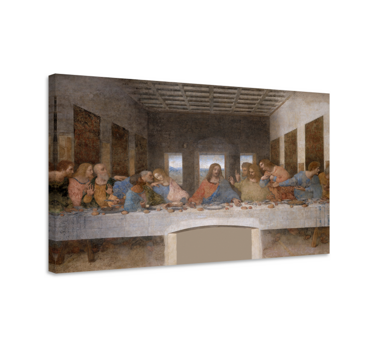 Cuadro artístico la Última Cena es una pintura mural de la escuel - TenVinilo