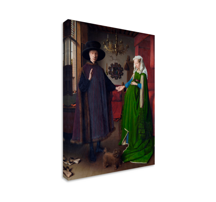 Cuadro artístico la pintura Retrato de Arnolfini es una pintura a - TenVinilo