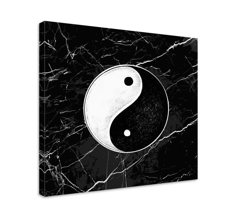 Cuadro oriental mármol yin yang - TenVinilo
