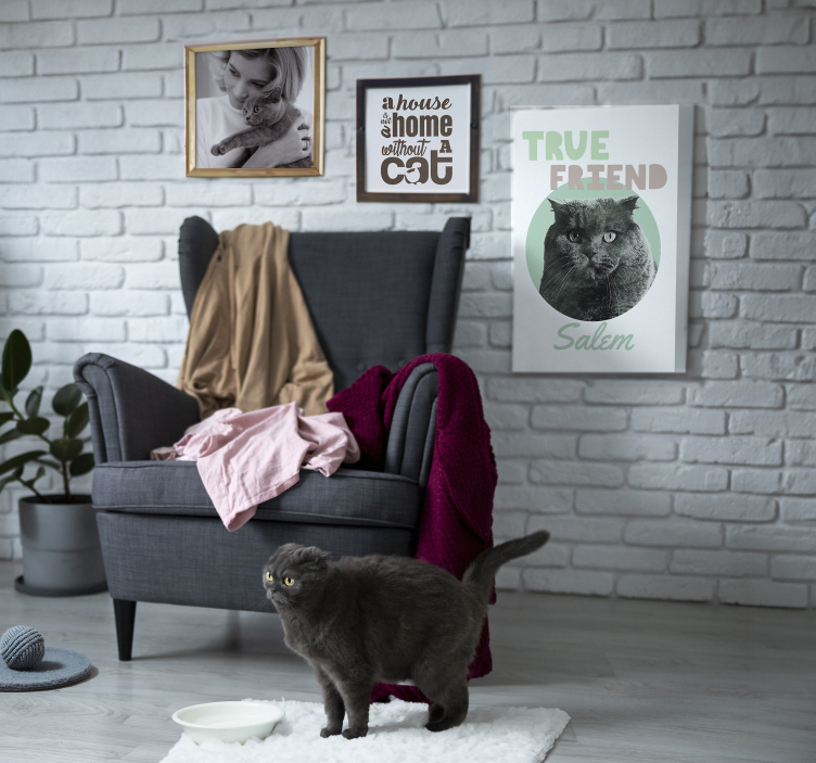 Cuadro personalizable verdadero amigo de los animales - TenVinilo