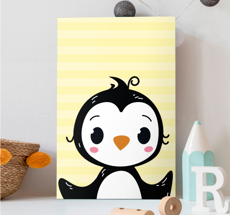 Cuadro animales figura de pingüino adorable - TenVinilo