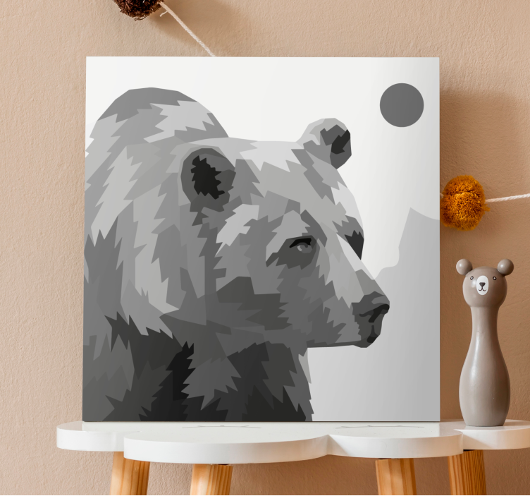 Cuadro animales retrato de oso majestuoso - TenVinilo