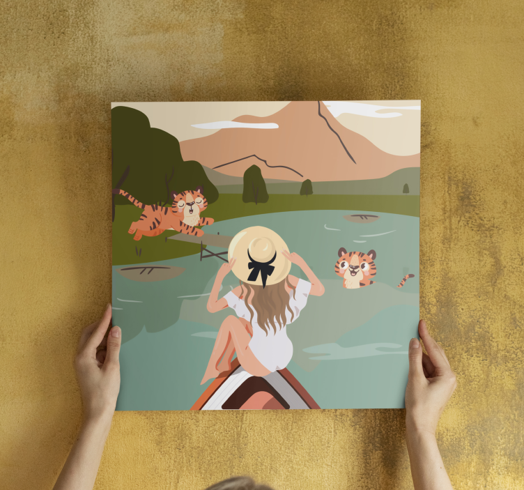 Cuadro animales tigres entre la naturaleza - TenVinilo