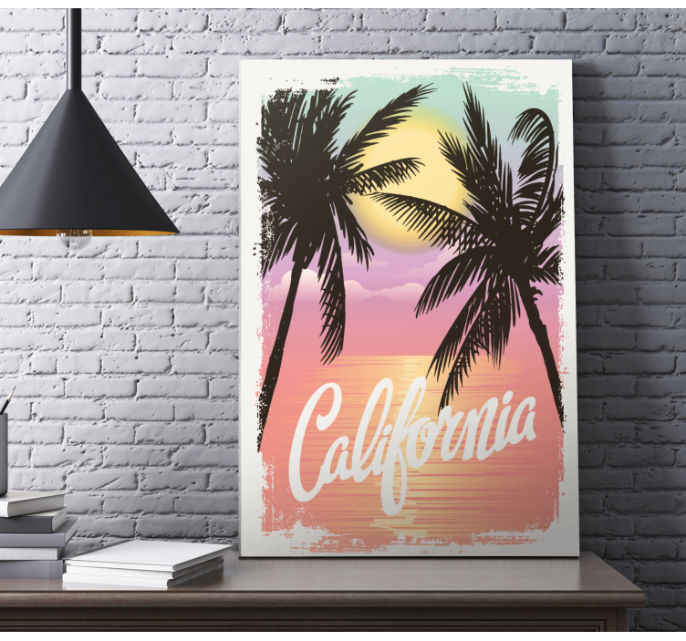 Cuadro ciudades atmósferas del atardecer californiano - TenVinilo