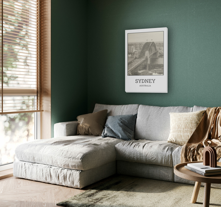 Cuadro ciudades sydney blanco y negro - TenVinilo