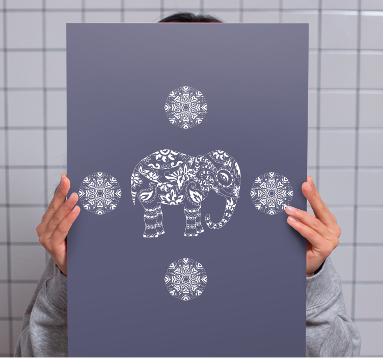 Cuadro de elefantes con motivo decorativo de elefantes - TenVinilo