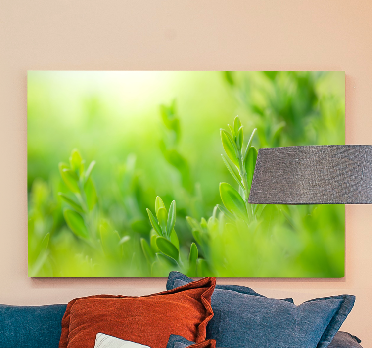 Cuadro de flores detalle de vegetación exuberante - TenVinilo