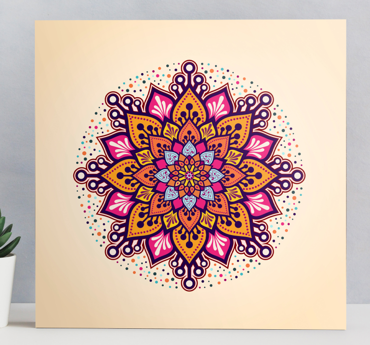 Cuadro mandala Arcoiris beige - TenVinilo