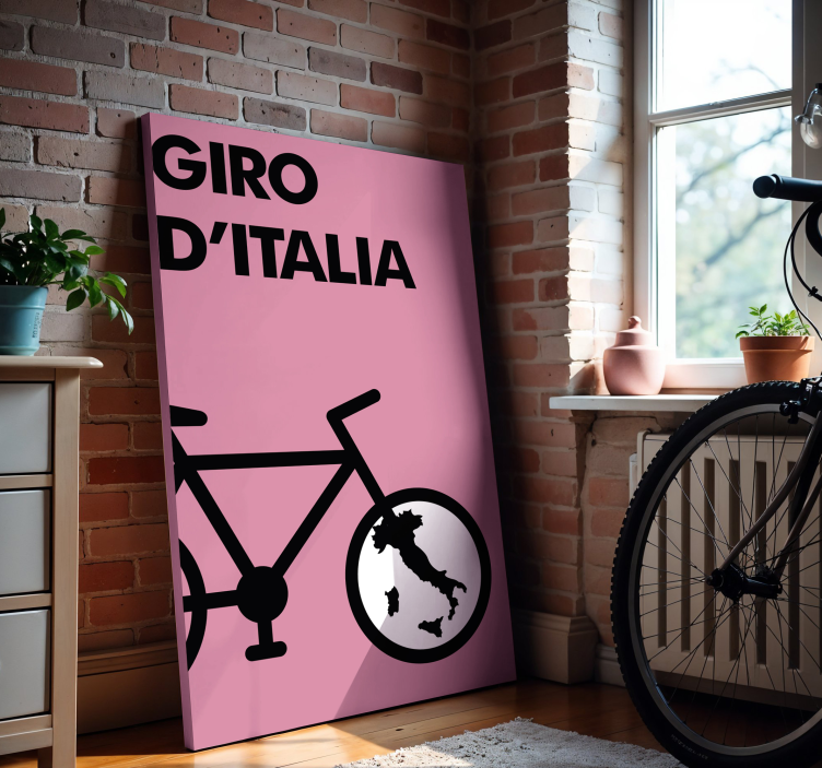Cuadro deporte icono giro d'italia - TenVinilo