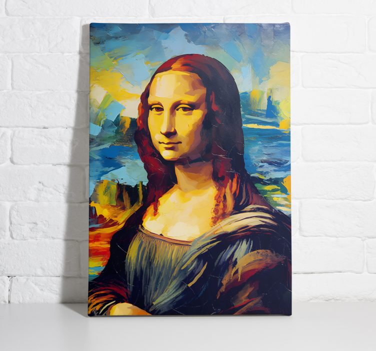 Cuadro artístico estilo impresionista mona lisa - TenVinilo