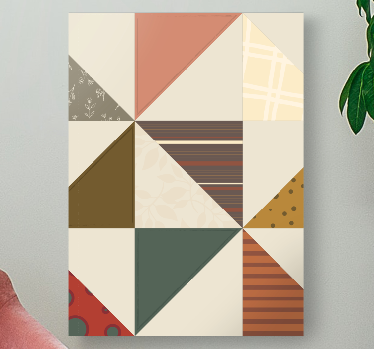 Cuadro geométrico Patrón de triángulo de mosaico - TenVinilo