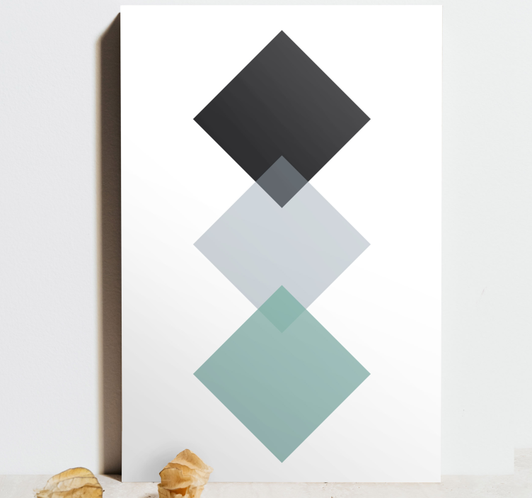 Cuadro geométrico Romboide colorido en patrón vertical - TenVinilo