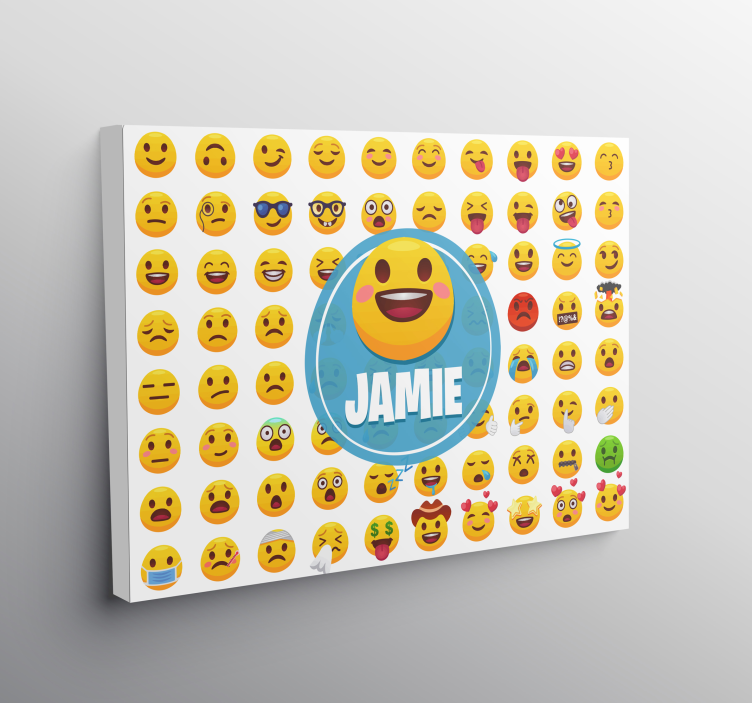 Cuadro personalizable Emojis con nombre - TenVinilo