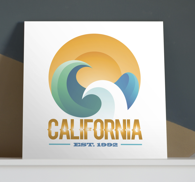 Cuadro de marineros emblema del surf de california - TenVinilo