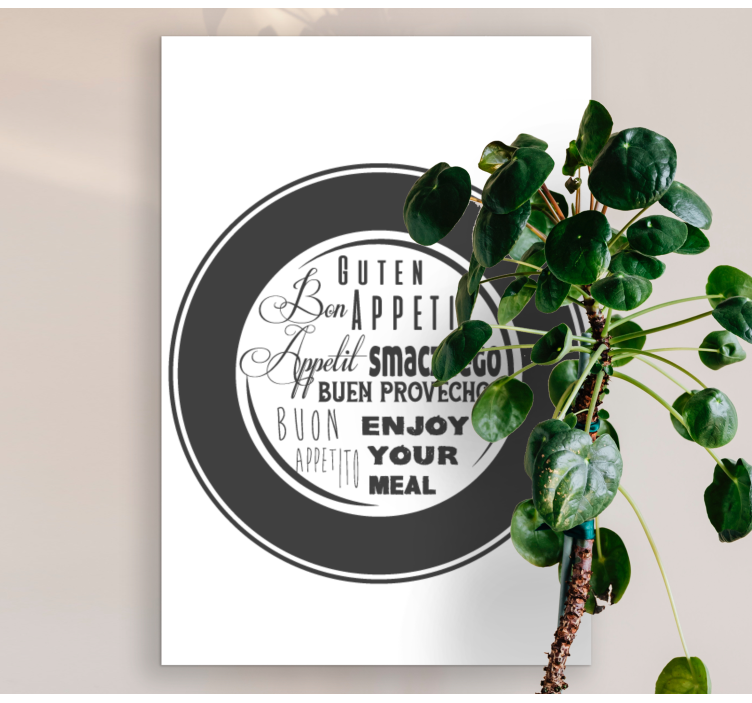 Cuadro frase motivadora Buen provecho - TenVinilo