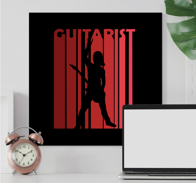 Cuadro musical Silueta de músico guitarrista - TenVinilo