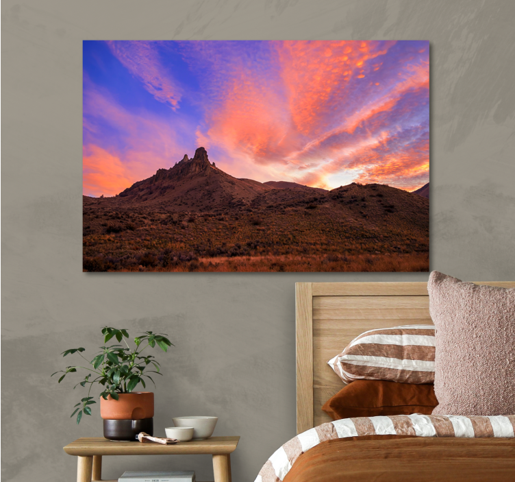 Cuadro paisajes montañas al atardecer - TenVinilo
