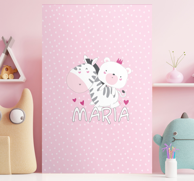 Cuadro para bebés amigos animales lindos - TenVinilo