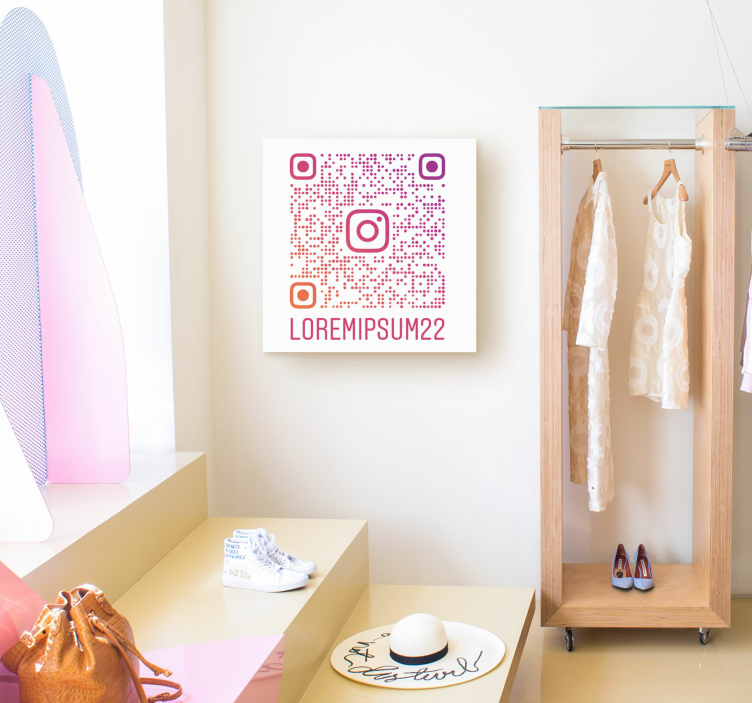 Cuadro personalizable código QR personalizado de Instagram - TenVinilo