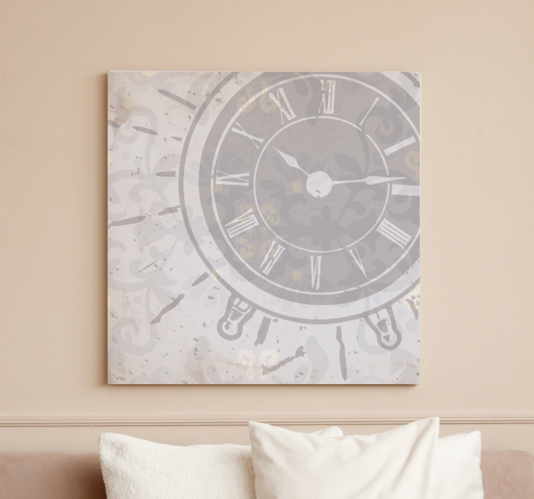 Cuadro vintage Reloj schabby chic blanco con palabras - TenVinilo