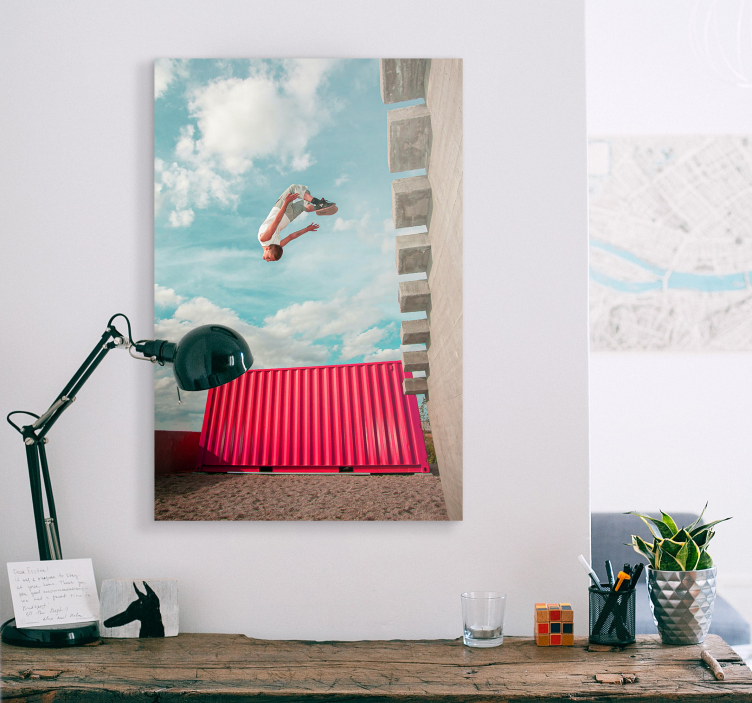 Diseño de impresión de póster de parkour - TenVinilo