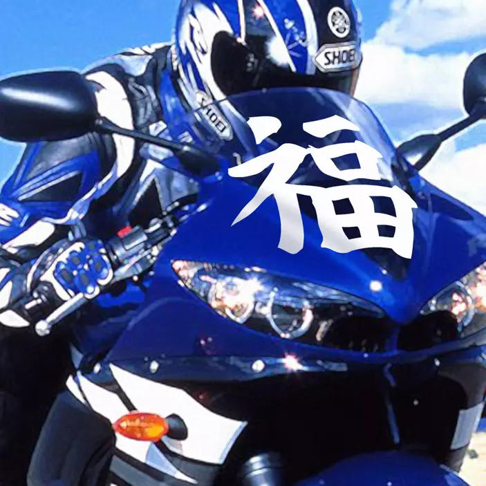 Pegatina felicidad escritura oriental - TenVinilo