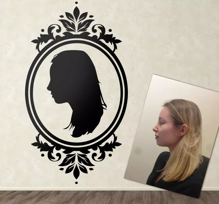 Vinilo decorativo camafeo adulto - TenVinilo