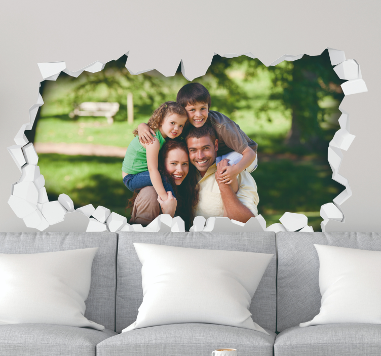 Vinilo mural 3d foto personalizada - TenVinilo