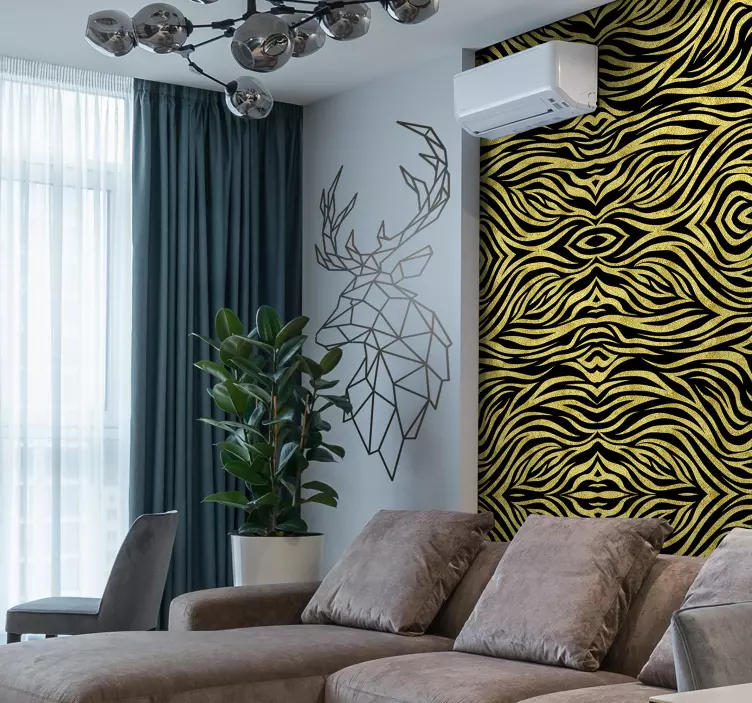 Vinilo animal salvaje Ciervo de origami - TenVinilo