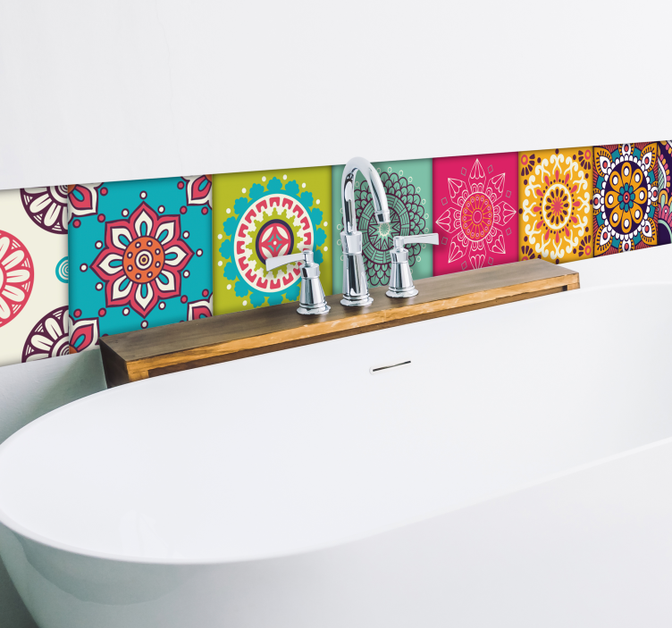 Cenefa adhesiva cocina adornos marroquíes - TenVinilo