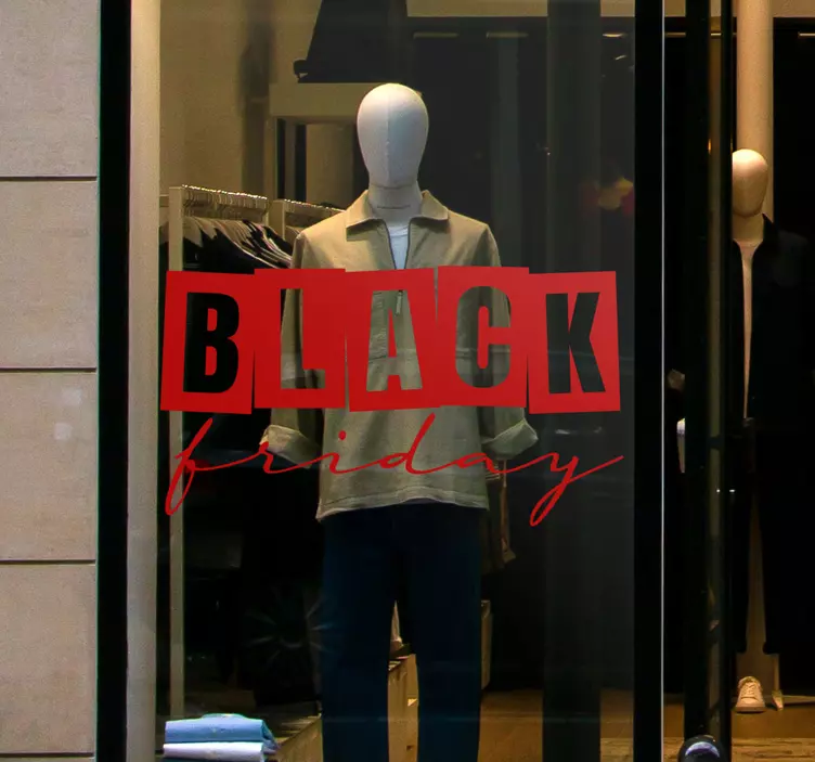vinilo adhesivo de las ventas de la tienda del viernes negro - TenVinilo