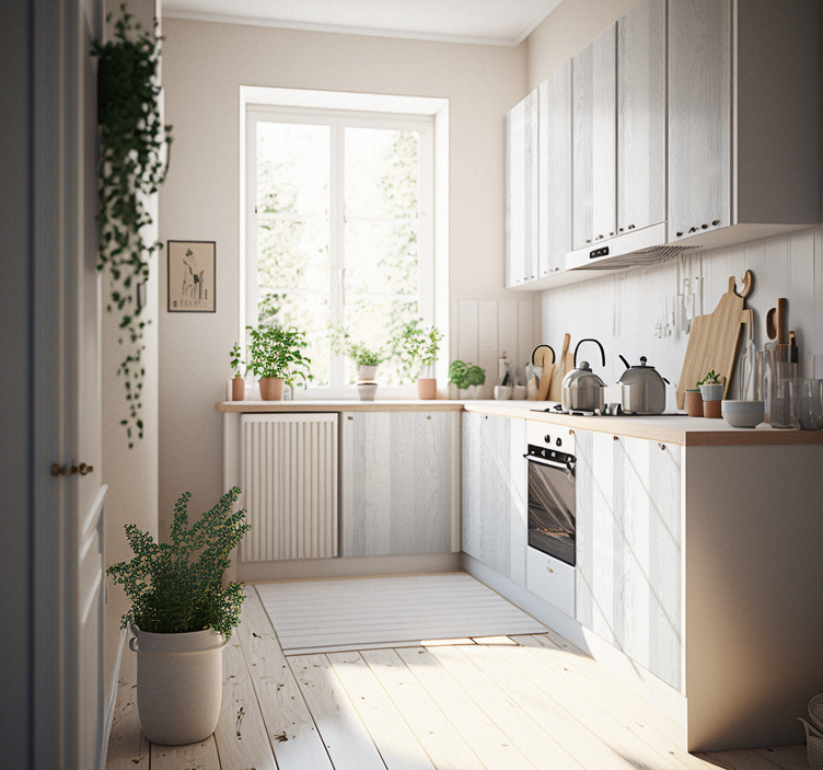 Vinilo para mueble textura de madera blanca - TenVinilo