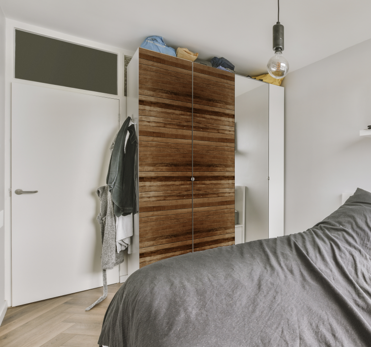 Vinilo para mueble listones de madera - TenVinilo