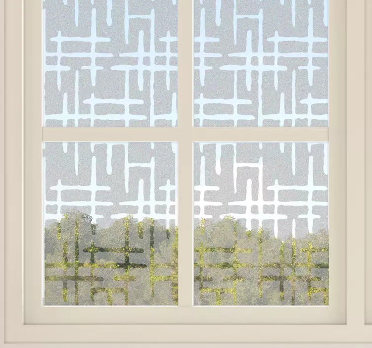 Vinilo para cristales líneas cruzadas translúcidas - TenVinilo