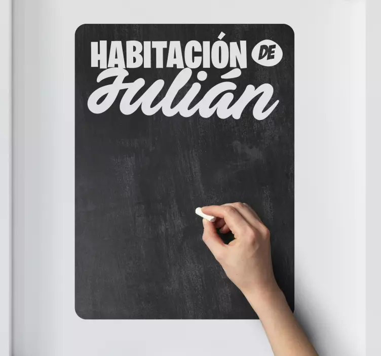 Vinilo para puerta pizarra para puerta con nombrePizarra para pue - TenVinilo