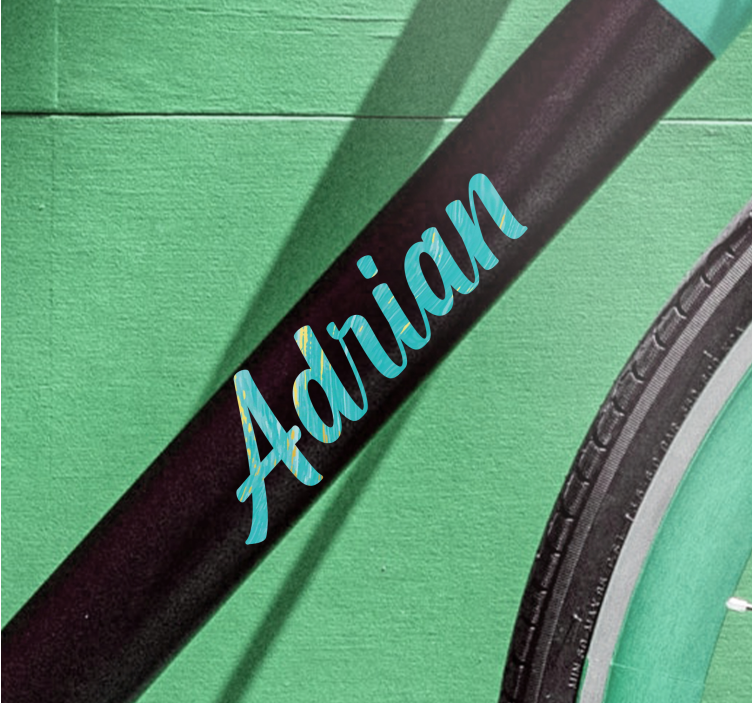 Vinilo bicicleta diseño de nombre personalizado - TenVinilo