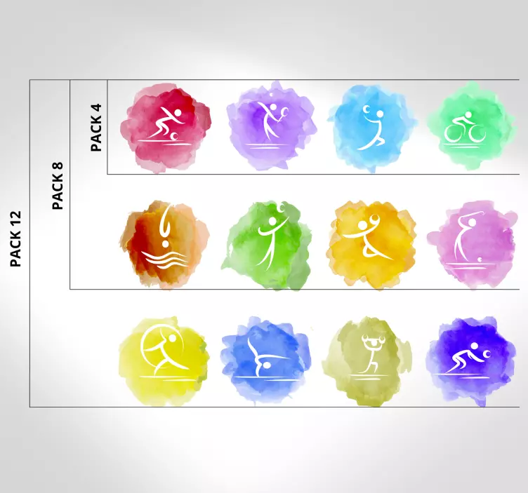 Mural de deportes olímpicos Salpicaduras  - TenVinilo